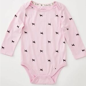 The Black Dog Pink Bodysuit with Black Dog Pattern